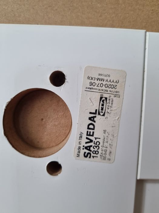 Fronty białe Ikea savedal 3 szt.