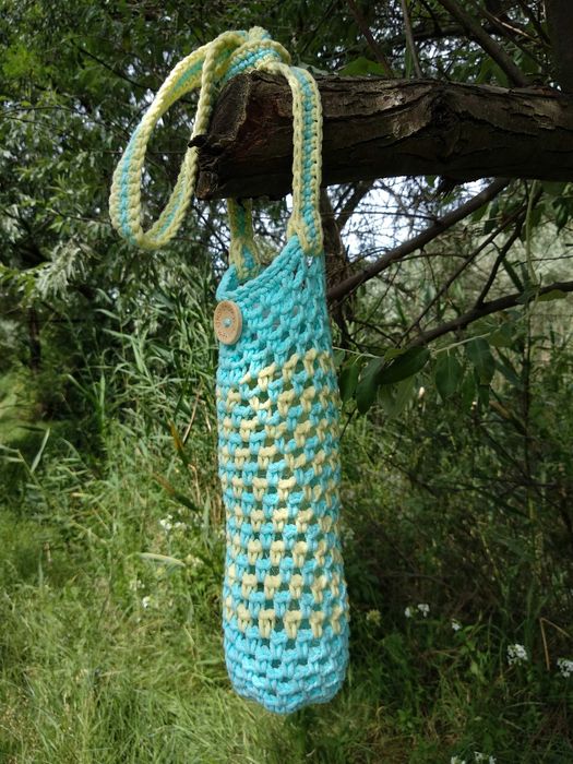 Чохол-авоська для пляшки. Ручна робота.