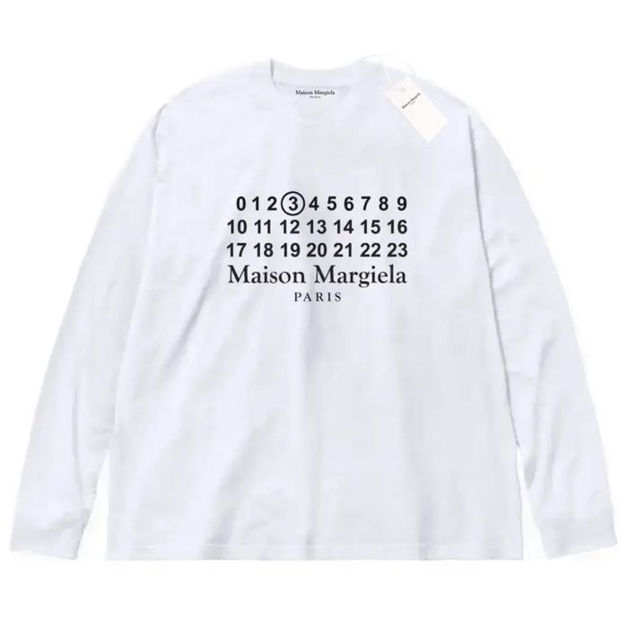 Лонгсліви Maison Margiela Logo Мейсон Маржела чорні і білі