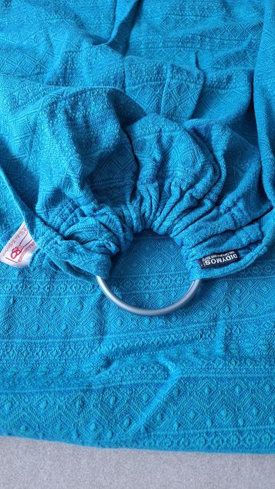 Chusta kółkowa Didymos, 100% bawełna, turkusowy