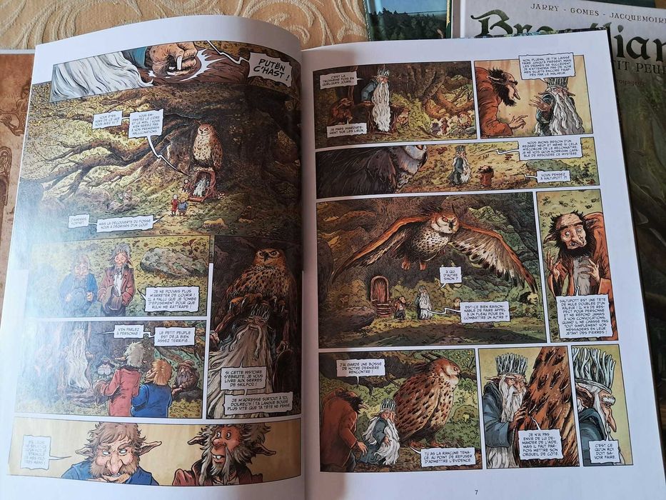 Livros BD - Jarry, Peru e outros & vários desenhadores - BROCÉLIANDE, FÔRET DU PETIT PEUBLE (edição em francês) - Completa 7 volumes, como novos