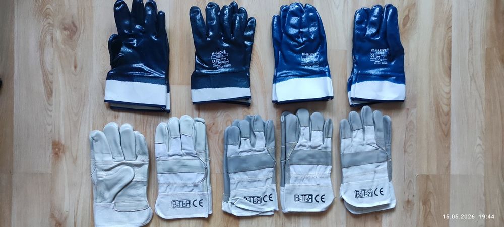 Rękawice robocze ze skóry bydlęcej - BETTER, oraz olejoodporne  M-GLOVE