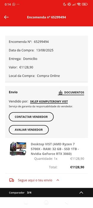 Desktop VIST - Ryzen 7 5700X RAM: 32 GB - SSD 1TB - Nvidia Ge RTX 3060