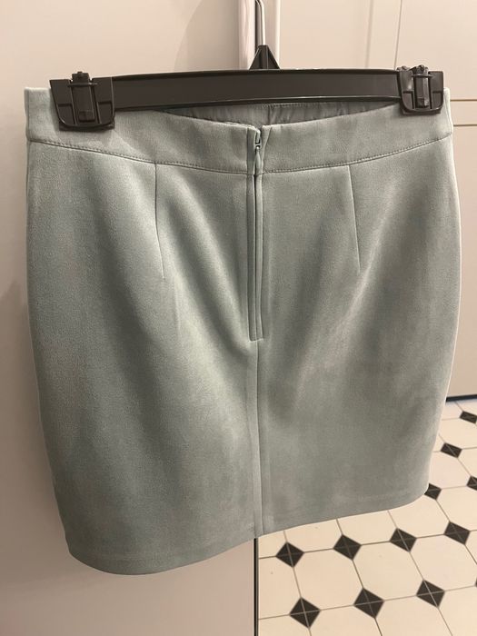 Spódnica mini zamsz turkus Orsay rozm. XS nowa