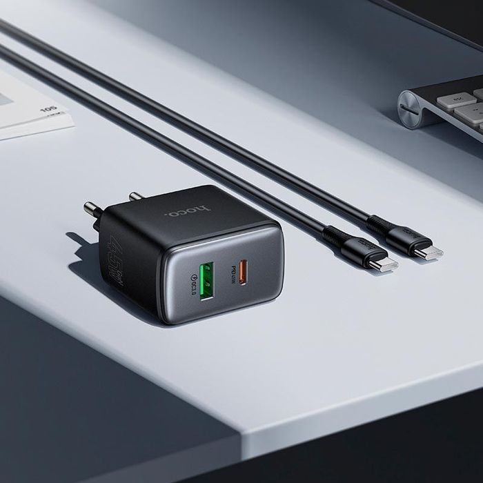 Зарядний пристрій 45W HOCO C158A PD з кабелем Type C