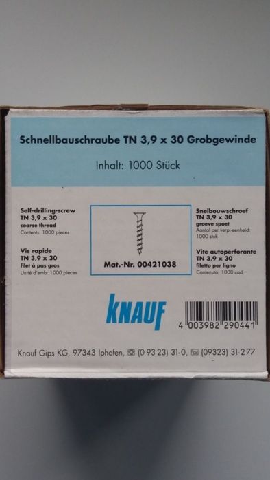 Саморізи, саморези, Knauf.