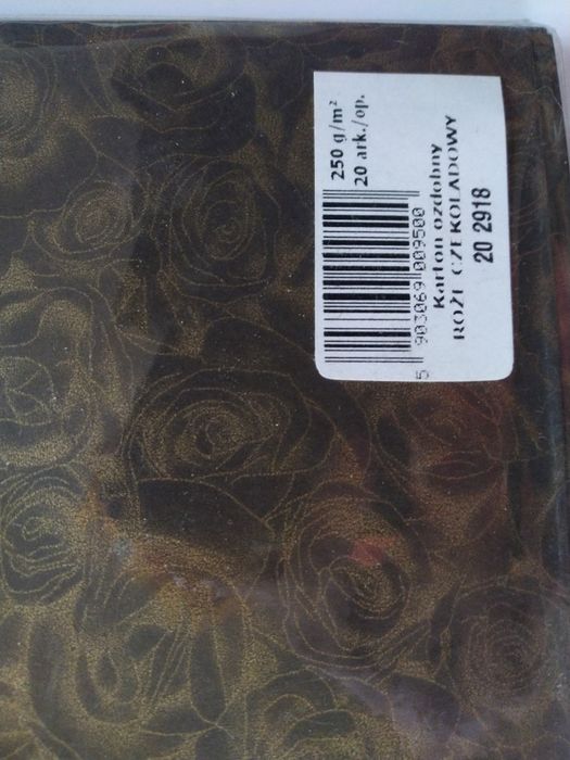 Papier, karton ozdobny A4 złoto/brązowy, opakowanie