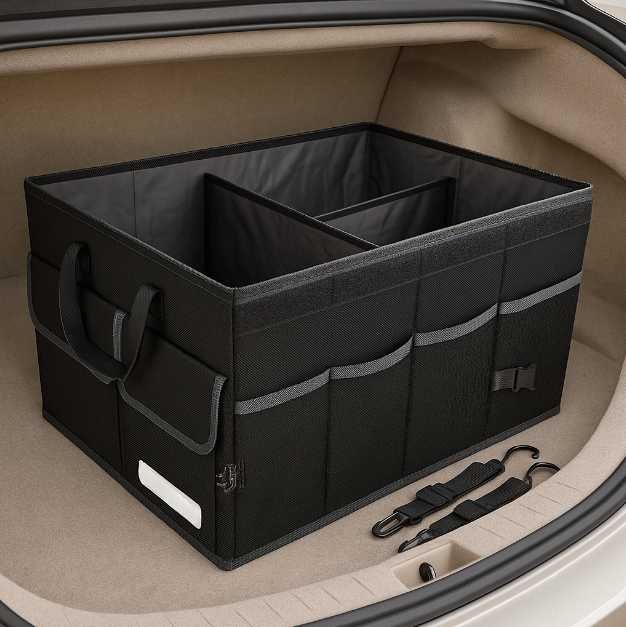 XXL 64L Sztywny Organizer Torba Do Bagażnika Auta Samochodu Pudełko