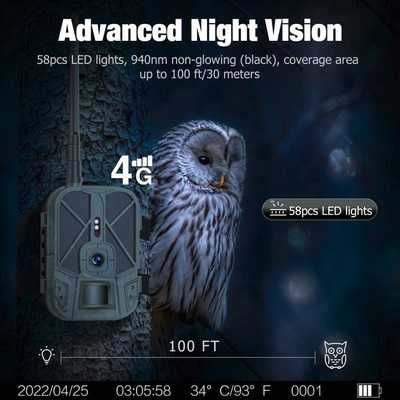 Portable 4G PRO hunting camera with battery - Real-time image APP64354210729217122