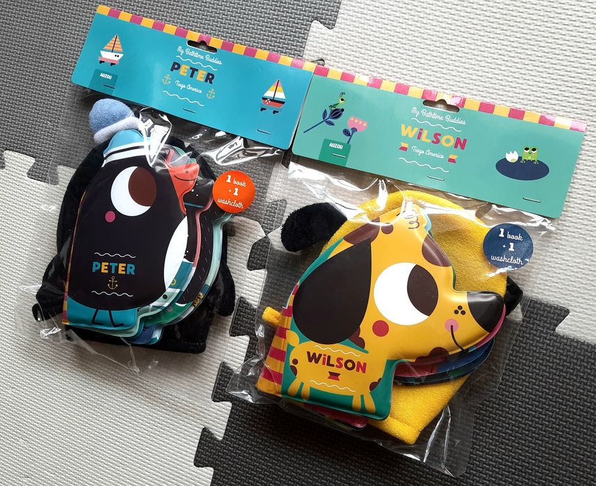 Peter My Bathtime Buddies książeczka kąpielowa z myjką angielski