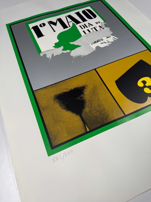 Serigrafia José de Guimarães 1º de Maio 1976 Gravura