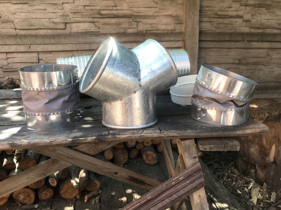 Вентиляція 150мм (гофра, з‘єднувач, трійник, вставка)