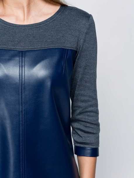 Платье из экокожи, размер 42, XS S