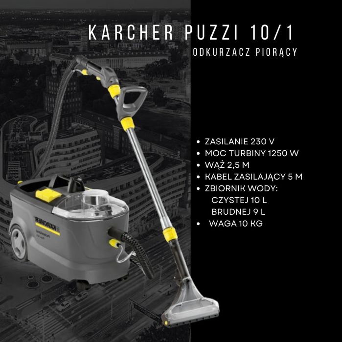 Karcher puzzi 10/1 Wynajem odkurzacz piorący, Dmuchawa, Wypożyczalnia