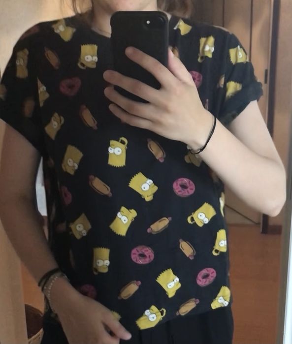 T shirt estampada simpsons
