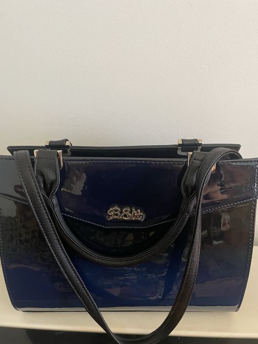 Сумка жіноча каркасна синього кольору