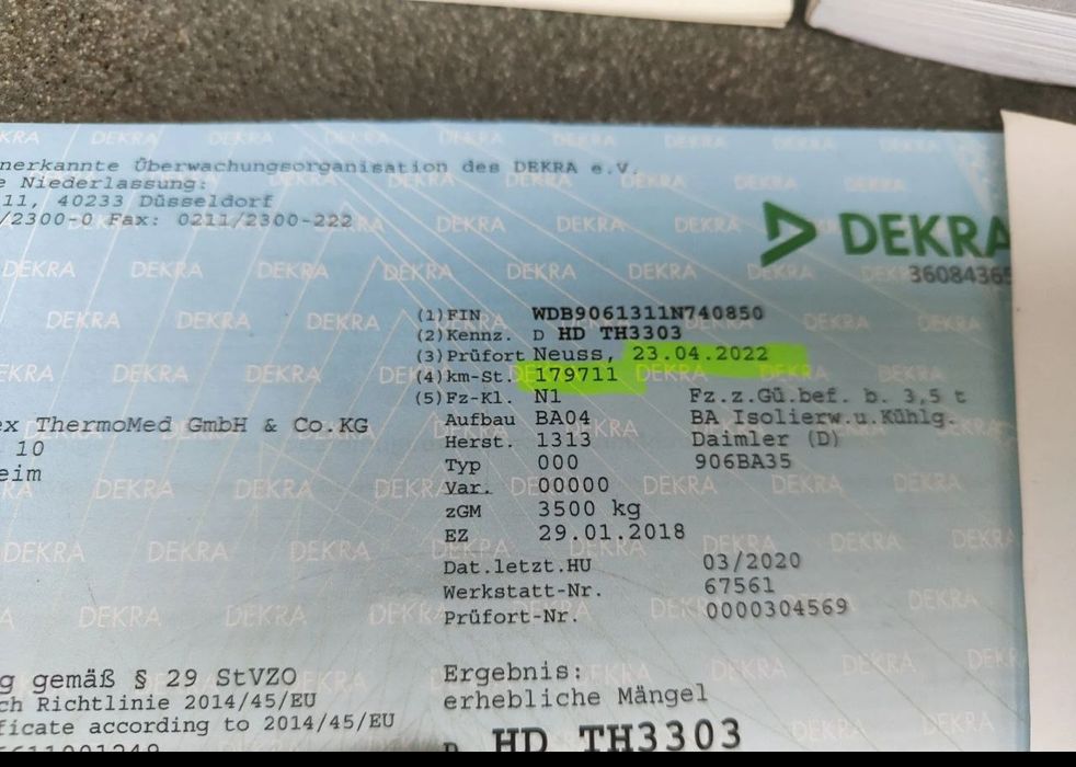 Mercedes Sprinter 316 рефрижератор