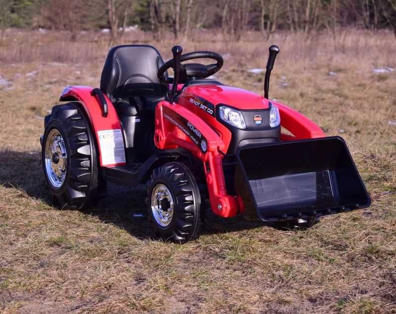 Autko TRAKTOR NA AKUMULATOR POWER Z ŁYŻKĄ dzieci pojazd zabawka