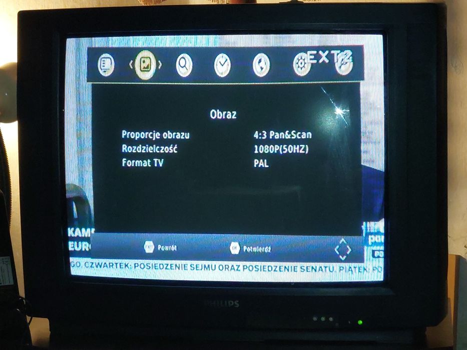 Tv Phillips 25" model: 25pt4523/58 kineskop tuner DVB-T2 + antena nazi