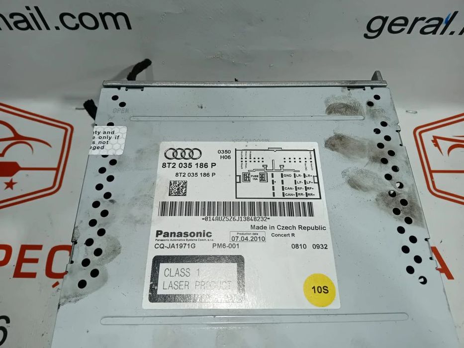 Auto Rádio Audi A4 B8 8T2035186P Original