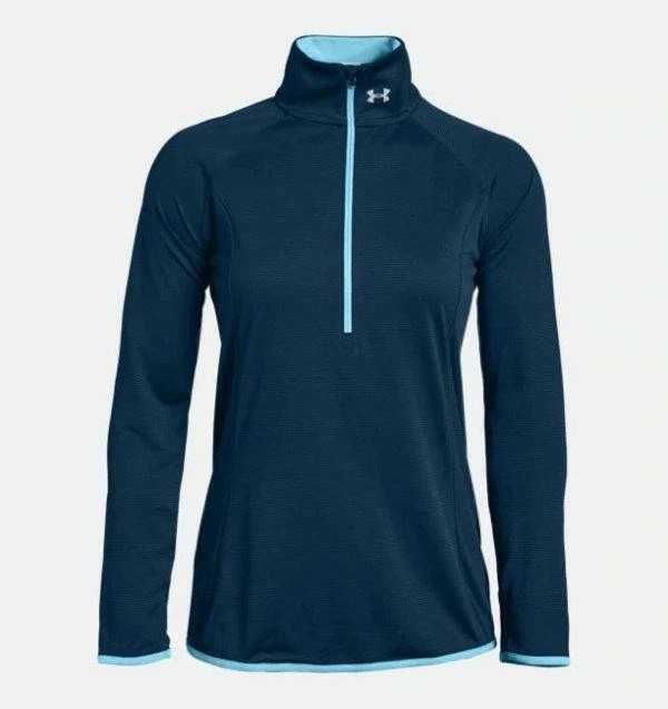 Жіночий лонгслів Under Armour Microthread ½ Zip (Techno Teal / Venetian Blue)