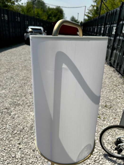 Lampa podłogowa Złota z białym abażurem 2 szt.