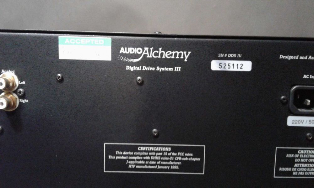 AUDIO ALCHEMY DDS 3,odtwarzacz cd