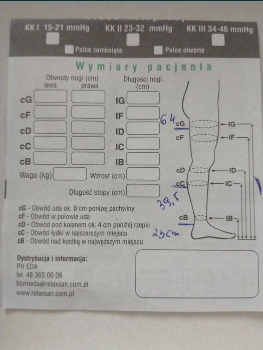 Pończochy uciskowe Veera forte