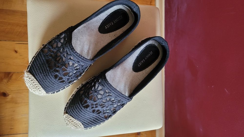 Czarne espadryle rozm. 37. Jenny Fairy.