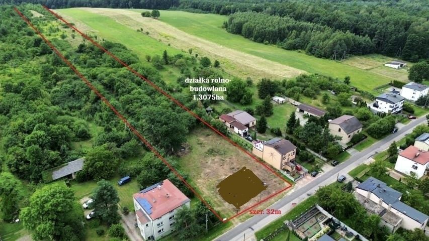 Sprzedam szerokie dwie działki 32mx157m pod zabudowę 32mx61mi 32mx257m Polecam!!! - Więcej