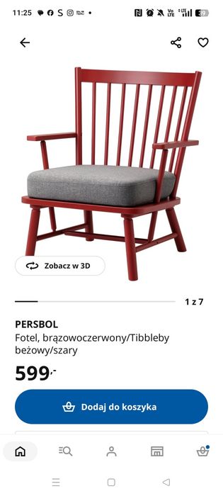 Persobol ikea fotel