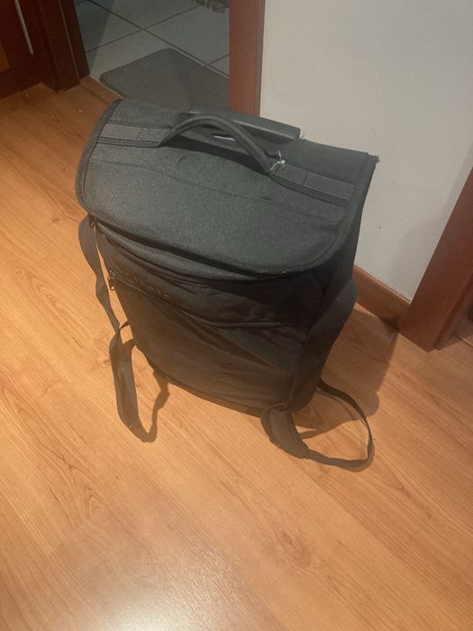 Mala mochila com rodas e trolei