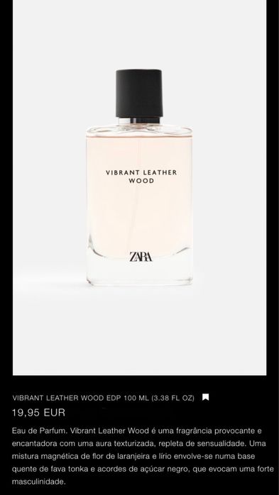 VIBRANT LEATHER Wood EDP 100 ML Zara NOVO