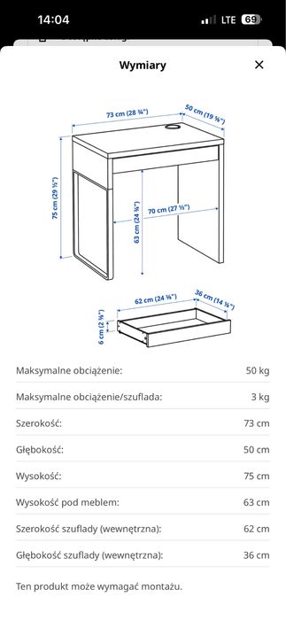 Biurko Ikea Micke