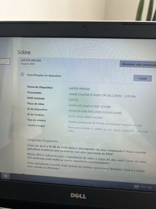 Computador Dell portatil notebook