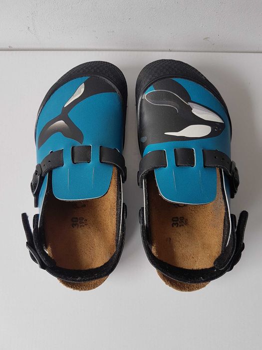 BIRKENSTOCK Kay chodaki kapcie sandały klapki niebieskie Orka roz. 30