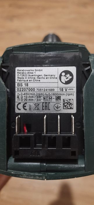 Шуруповерт Метабо BS 18