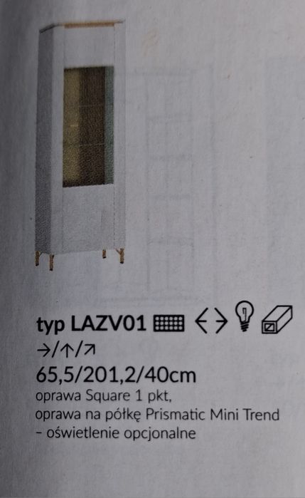 Meble Wójcik,  seria Lazio, witryna