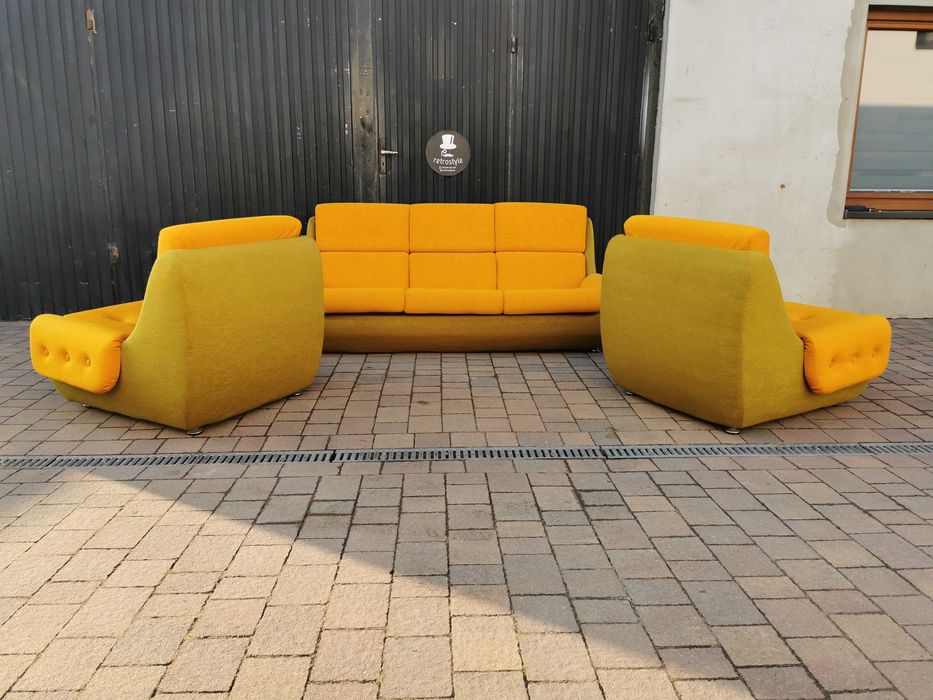 Sofa+ fotele JITONA Space Age, Czechosłowacja '70 Design- SUPER STAN!