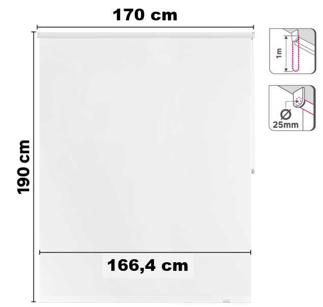 Cortina de rolo blackout - tamanho (cm) 180x190 e 170x190 - Bege