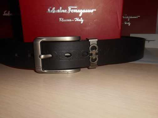 Salvatore Ferragamo pasek firmowy, skóra naturalna, Włochy 174