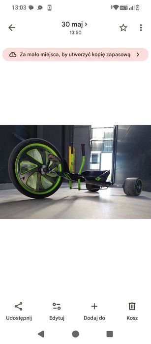 Gokart trzykołowy do driftu