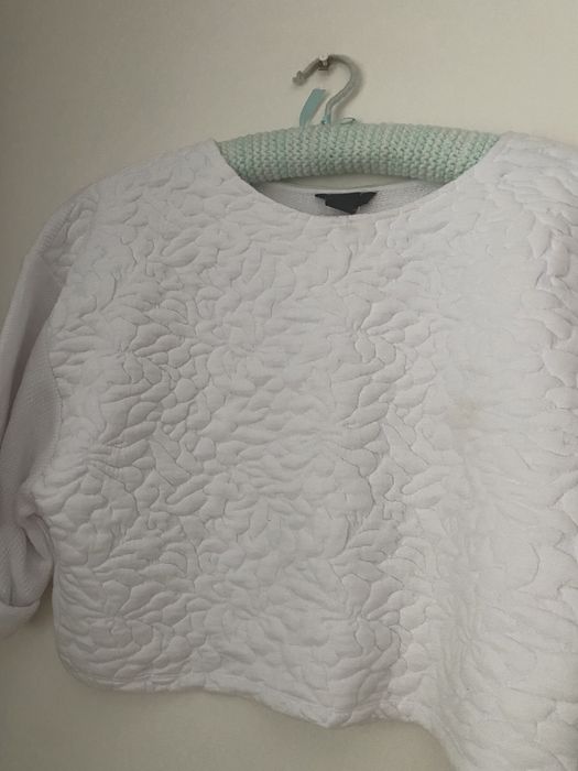 Bluza crop h&m pikowana