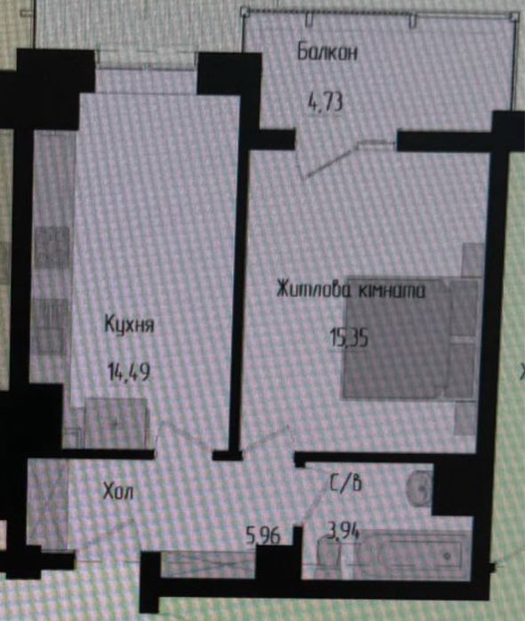 1-кімнатна квартира за адресою вул. Капеланська (площа 44 м²) - Atlanta.ua - фото 7