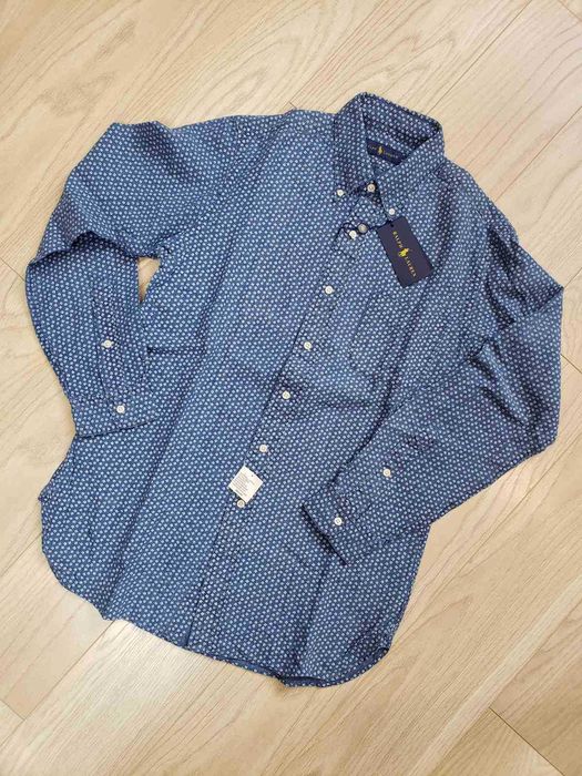 Льняная рубашка Polo Ralph Lauren с длинным рукавом