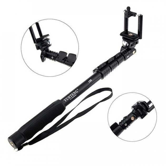 Монопод yunteng 188 селфи палиця 120см для екшен gopro sjcam xiaomi