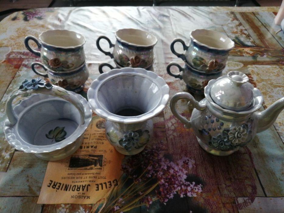 Чайний сервіз на 6 персон з голубим відтінком