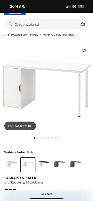 Biurko ikea lagkapten alex