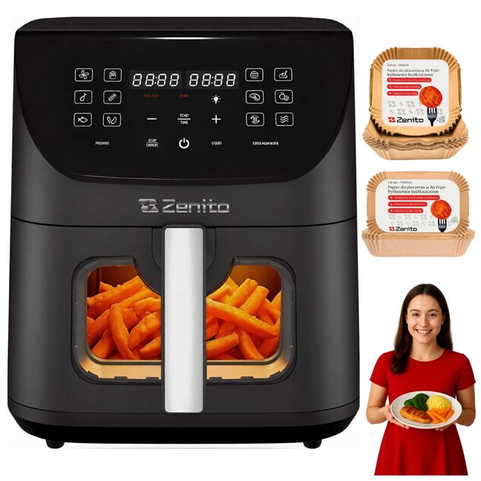 Frytkownica Beztłuszczowa Air Fryer Frytownica 8L DUŻA misa 14 prog.