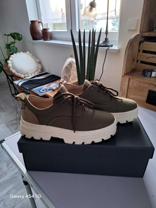 Marc o' Polo buty damskie  na grubej podeszwie